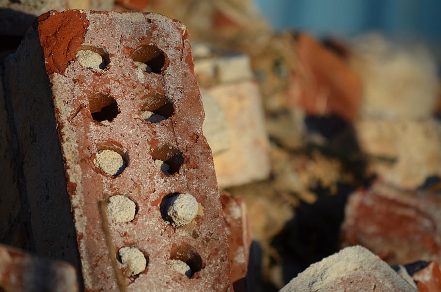 brick, macro, stone, rough, building, construction, textured HD wallpaper