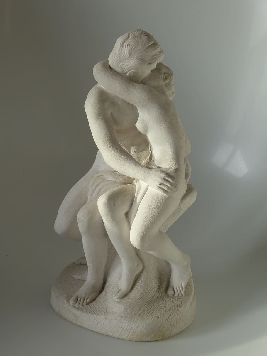 the kiss, rodin, artist, sculpture, replica, statue, art and craft