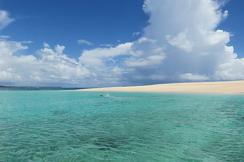teal body of water under cloudy sky, agastopia, bibble, erinaceous HD wallpaper