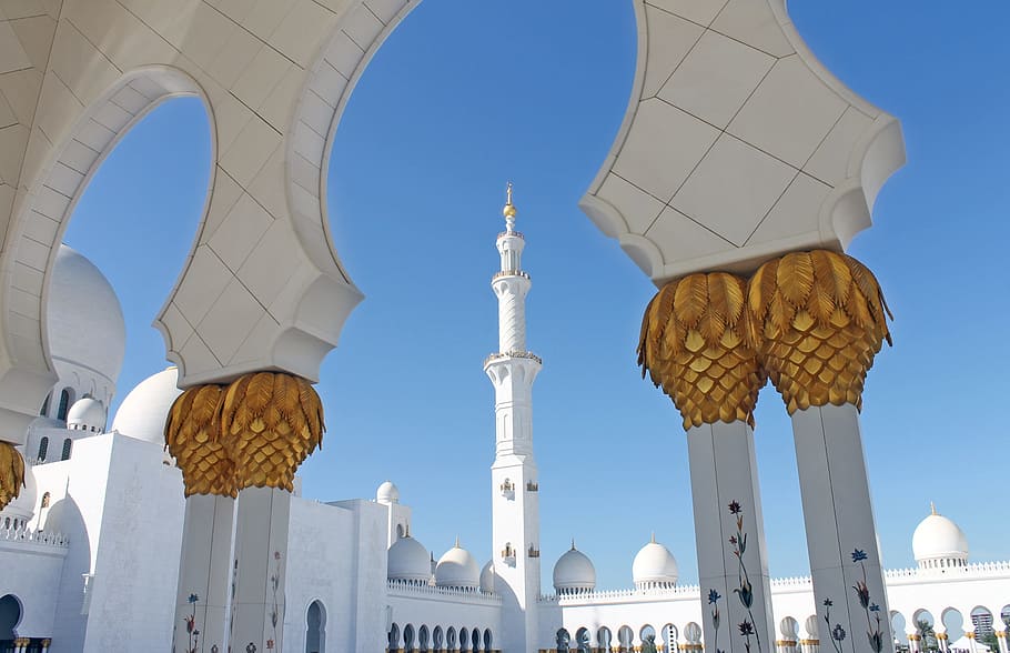 صورة اسلامية من موقع wallpaper flare Architecture-sky-minaret-travel