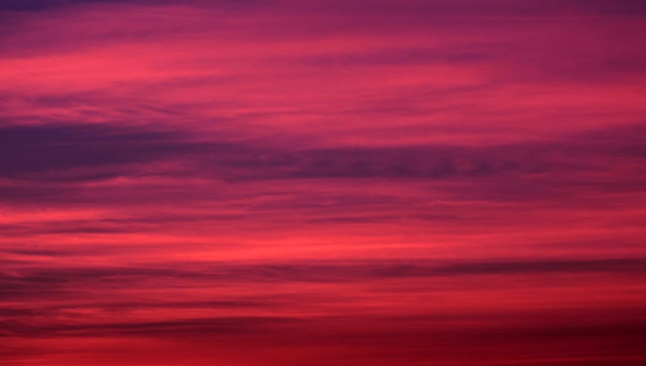 Sunset, Clouds, Twilight, sky, rosa, red, nature, backgrounds HD wallpaper