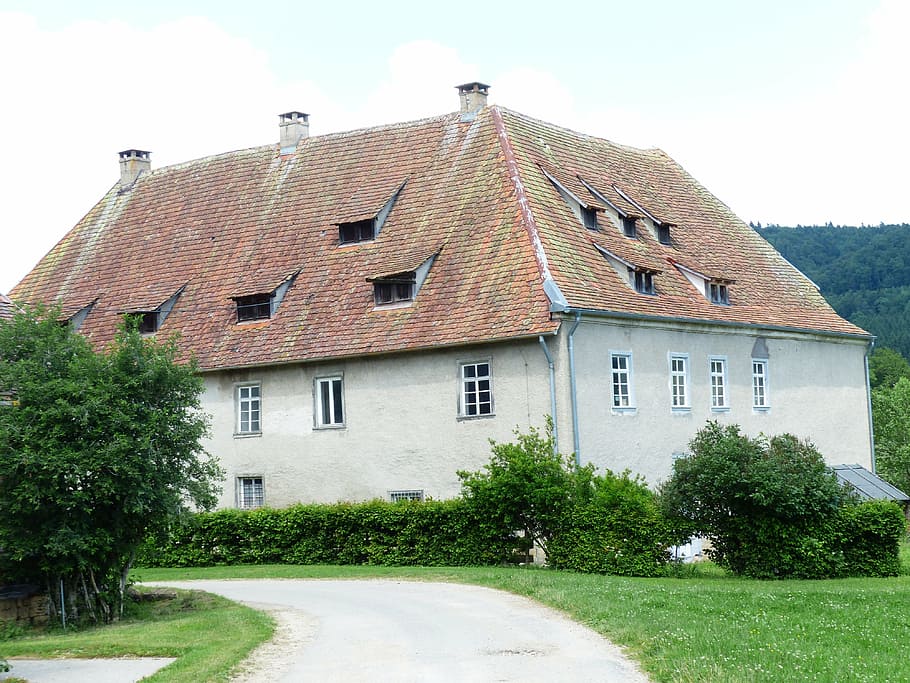 farmhouse, home, building, oberhausen, sheep mountain, punch, HD wallpaper