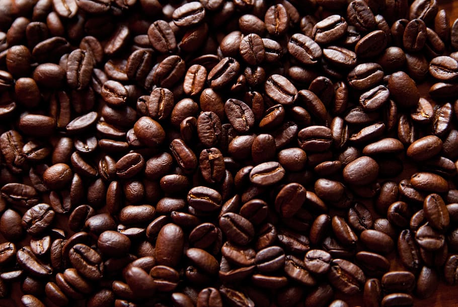 coffee bean, coffee grains, coffee beans, toasted, aroma, caffeine, HD wallpaper