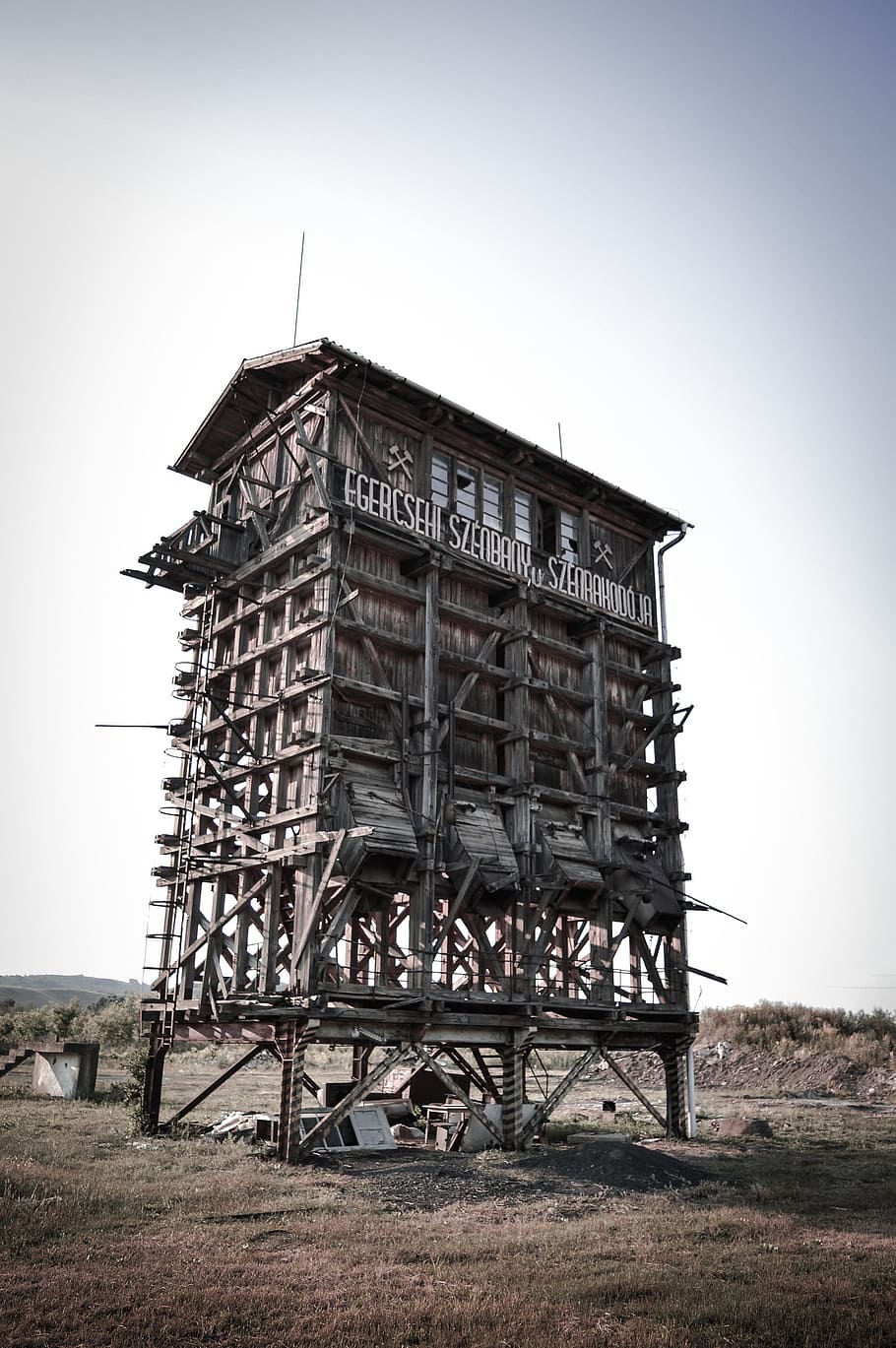 industrial, tower, sky, technology, construction, structure HD wallpaper