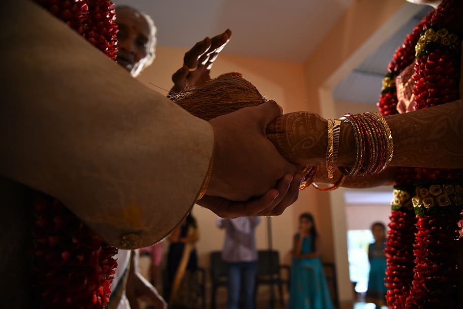 hindu wedding, marriage, india, mi vida en la india, indoors, HD wallpaper