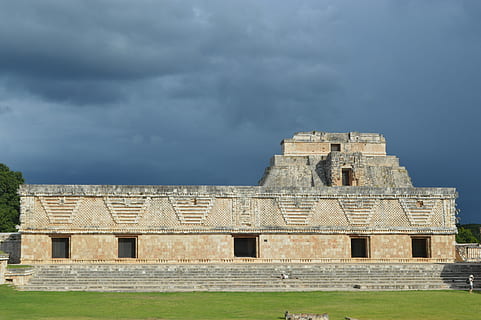 Uxmal, Maya, Mexico, Pyramid, Aztec, sunny, cancun, yucatan HD wallpaper