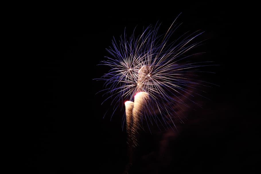 Fireworks, Bonfire, New, Year, celebration, light, effect, firework display HD wallpaper