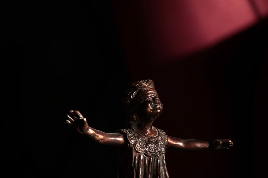 Blind, Blindfolded, Torso, Child, Statue, figurine, ceramic HD wallpaper