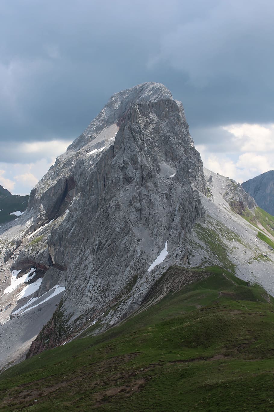 mountain, weather, clouds, landscape, bad weather, weather mood HD wallpaper