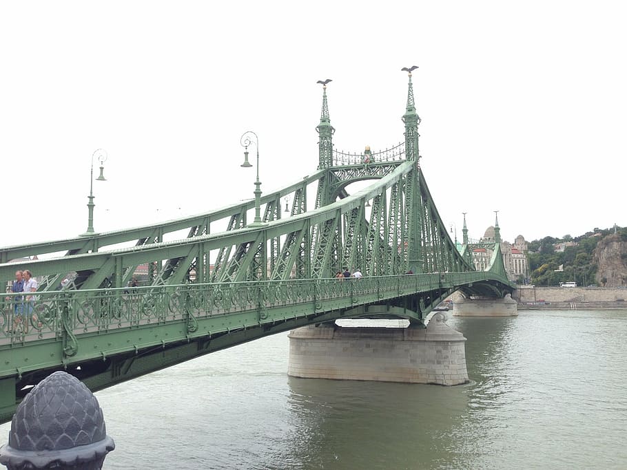 budapest, bridge, river, bridge - Man Made Structure, famous Place HD wallpaper
