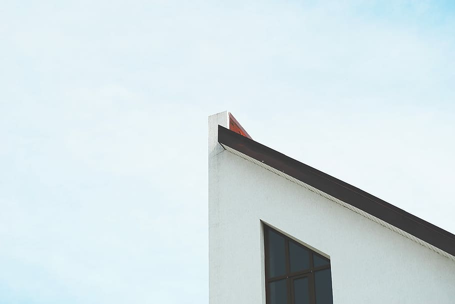 white concrete building, architecture, black, lines, built structure HD wallpaper