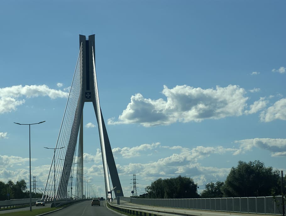 Bridge, Cloud, Architecture, sky, urban, river, landmark, building HD wallpaper