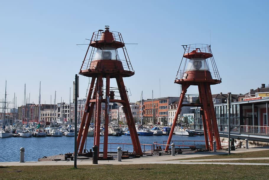 dunkirk, port, sun, water, nautical vessel, sky, transportation HD wallpaper