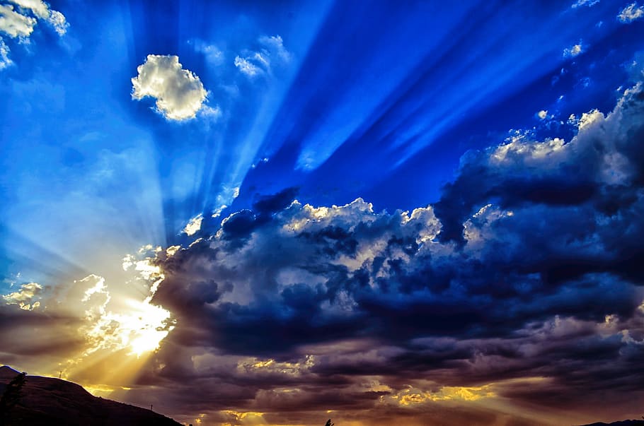 blue sky with clouds during sunrise, turkey, nature, landscape