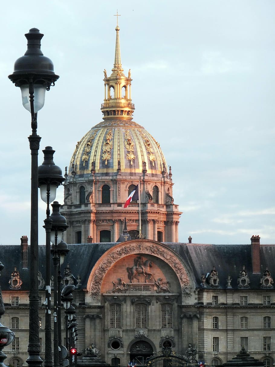 les invalides, lanterns, paris, architecture, famous Place HD wallpaper