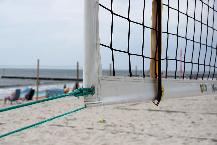 Network, Beach Volleyball, sand, sport, play, team sport, together, HD wallpaper