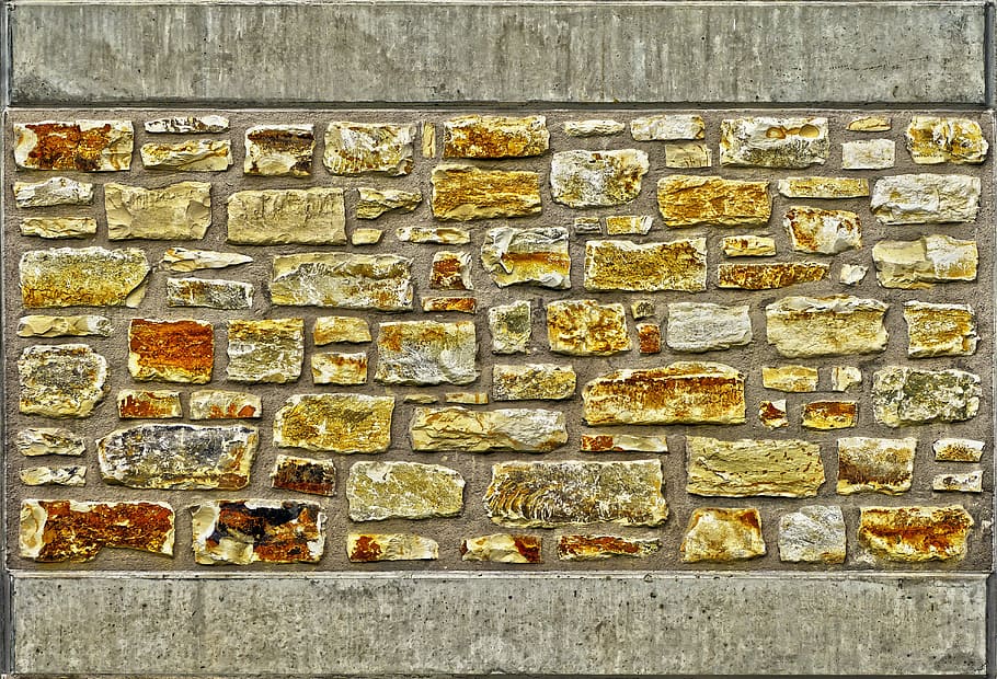 brown brick walls close-up photo, facade, clinker, panel, concrete HD wallpaper