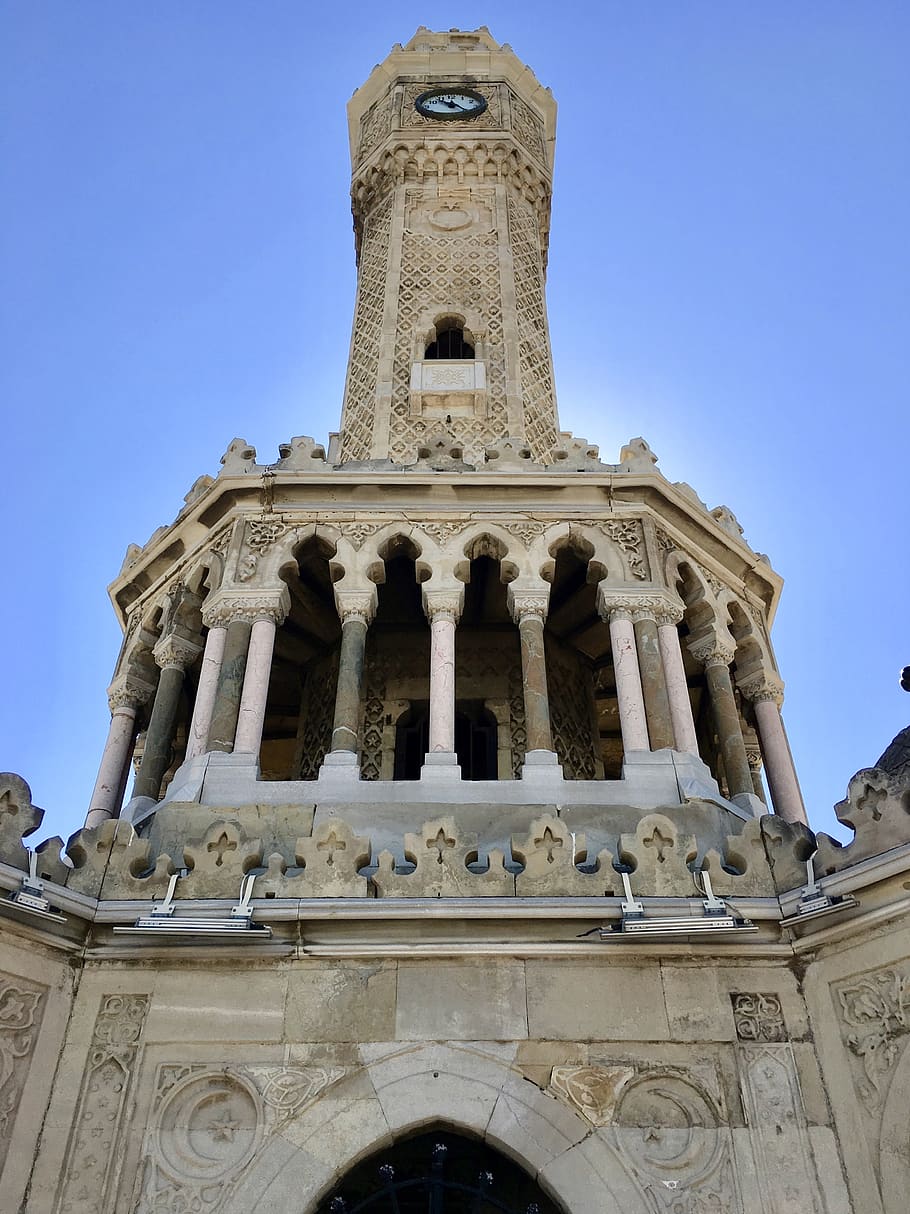 turkey, izmir, tower, old, architecture, built structure, low angle view HD wallpaper