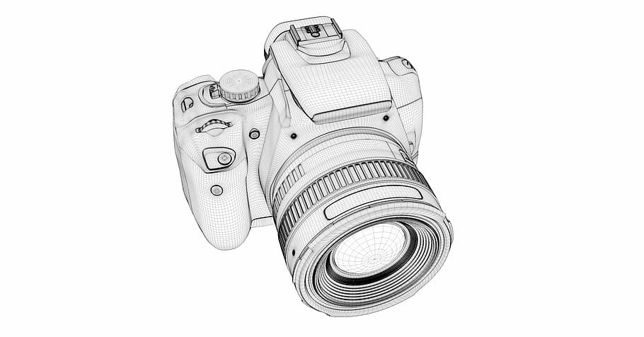 Continuous one line drawing of Compact digital camera 23117511 Vector Art  at Vecteezy