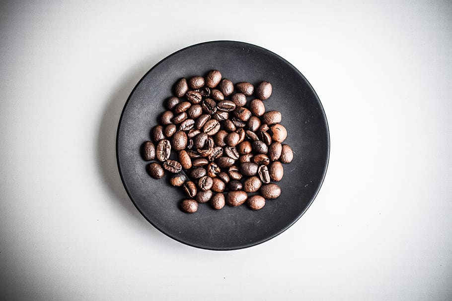 coffee, coffee bean, black, food and drink, indoors, freshness HD wallpaper