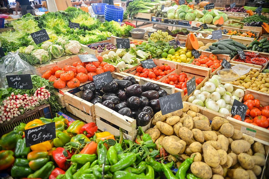 aubergines, bio, cabbage, eggplants, food, grocery, healthy HD wallpaper
