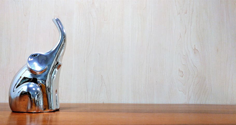 elephant, metal, deco, wood - material, indoors, copy space HD wallpaper