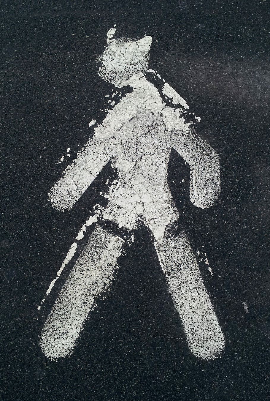 person walking on road print floor, pavement, pedestrian, white HD wallpaper