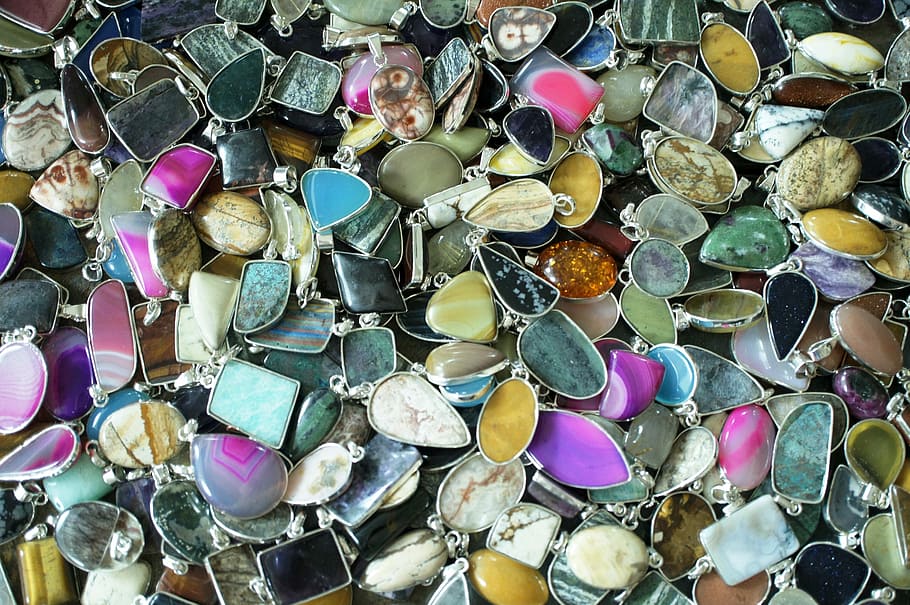 stone lot, Colorful, Gemstone, Pendants, Gem, Stone, jewelry, HD wallpaper