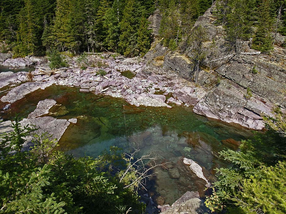 Rocky, River, River Bed, Crystal, Clear, Water, nature, reflection HD wallpaper