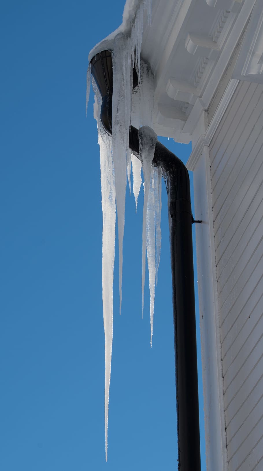 sky, outdoors, ice, roof, white, cold, frozen, frost, winter HD wallpaper