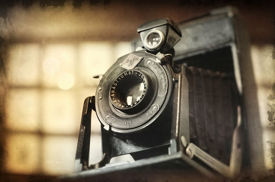 camera, old, nostalgia, agfa, balgenkamera, close, old-fashioned HD wallpaper