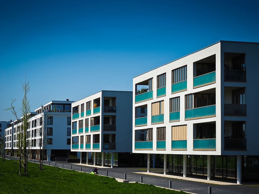 Architecture, Modern, Building, Facade, homes, colorful, houses facades HD wallpaper