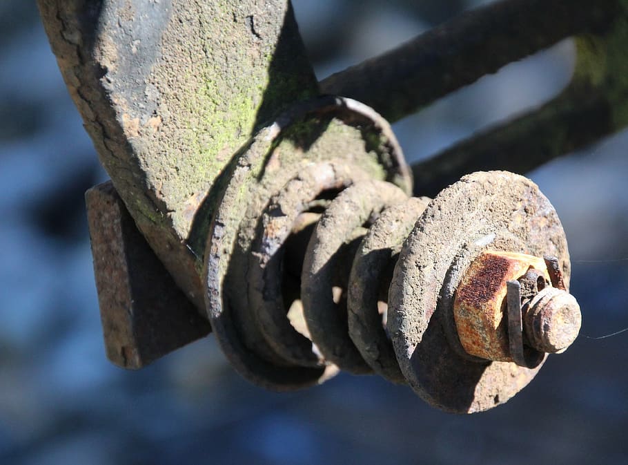 mother, stainless, spring, screw, iron, rusty, close-up, metal HD wallpaper