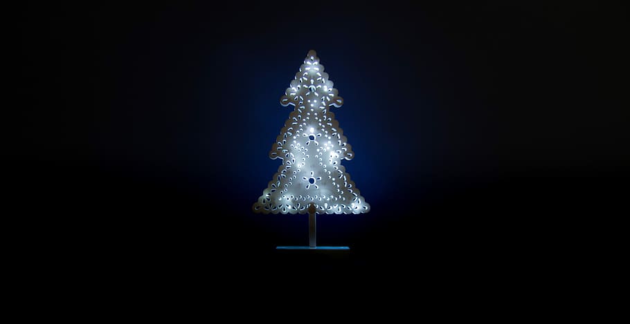 Christmas Tree, Light, Holidays, Night, glow, lighting, the darkness HD wallpaper