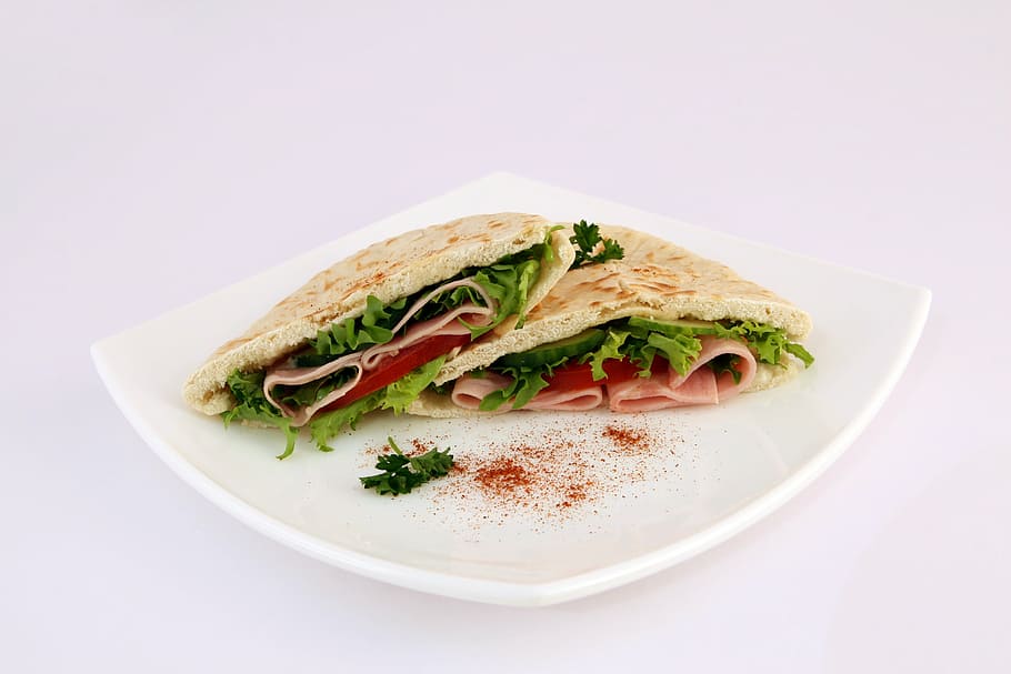 taco on plate, appetizer, bread, bun, catering, cook, cookery HD wallpaper