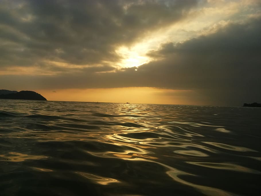 sol, mar, beach, sunset, sky, water, sea, scenics - nature HD wallpaper