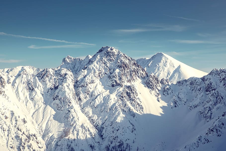 landscape photo of snowy mountain, snow-capped mountain at daytime HD wallpaper