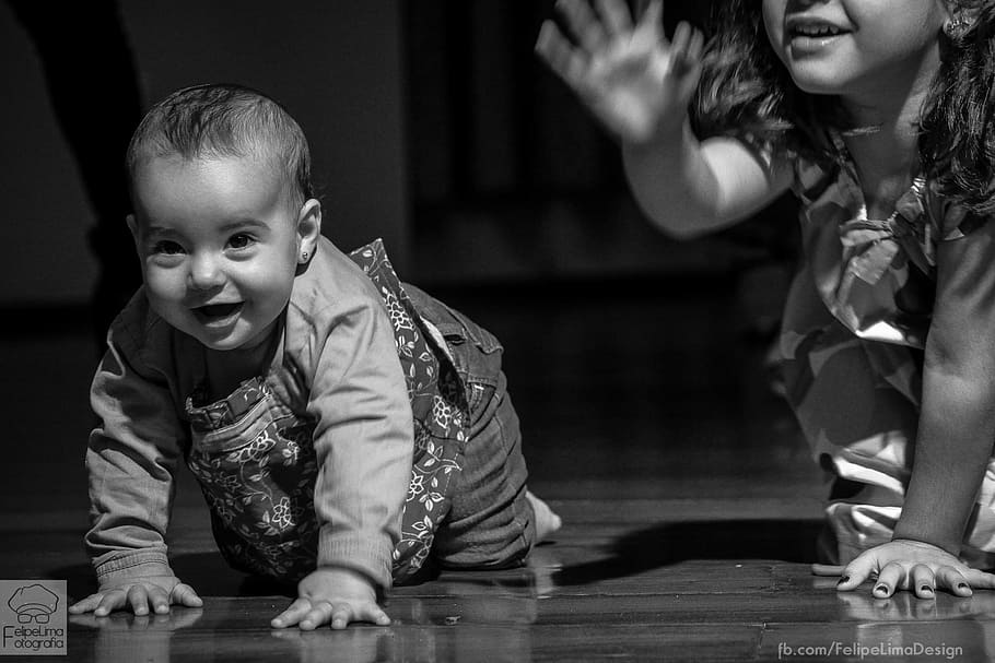 child, baby, childhood, females, young, indoors, two people HD wallpaper