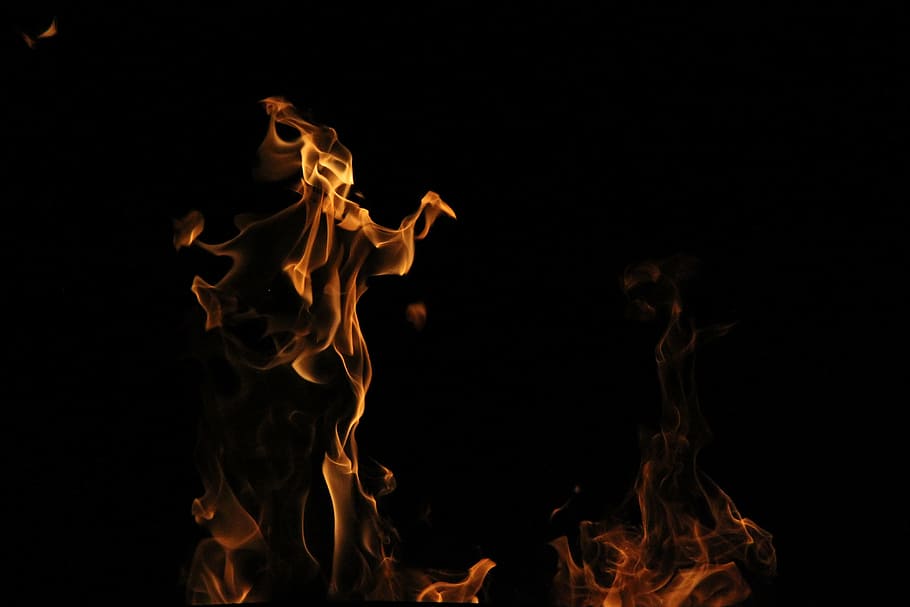 Isolated Fire Flames On Black Backgrounddarkness Photograph by Tuimages   Pixels
