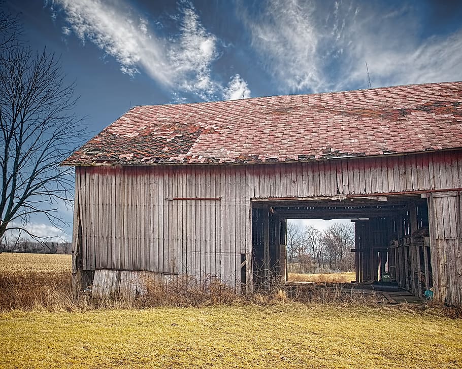 barn, rustic, barns, ohio, digital art, rural, scenic, country HD wallpaper