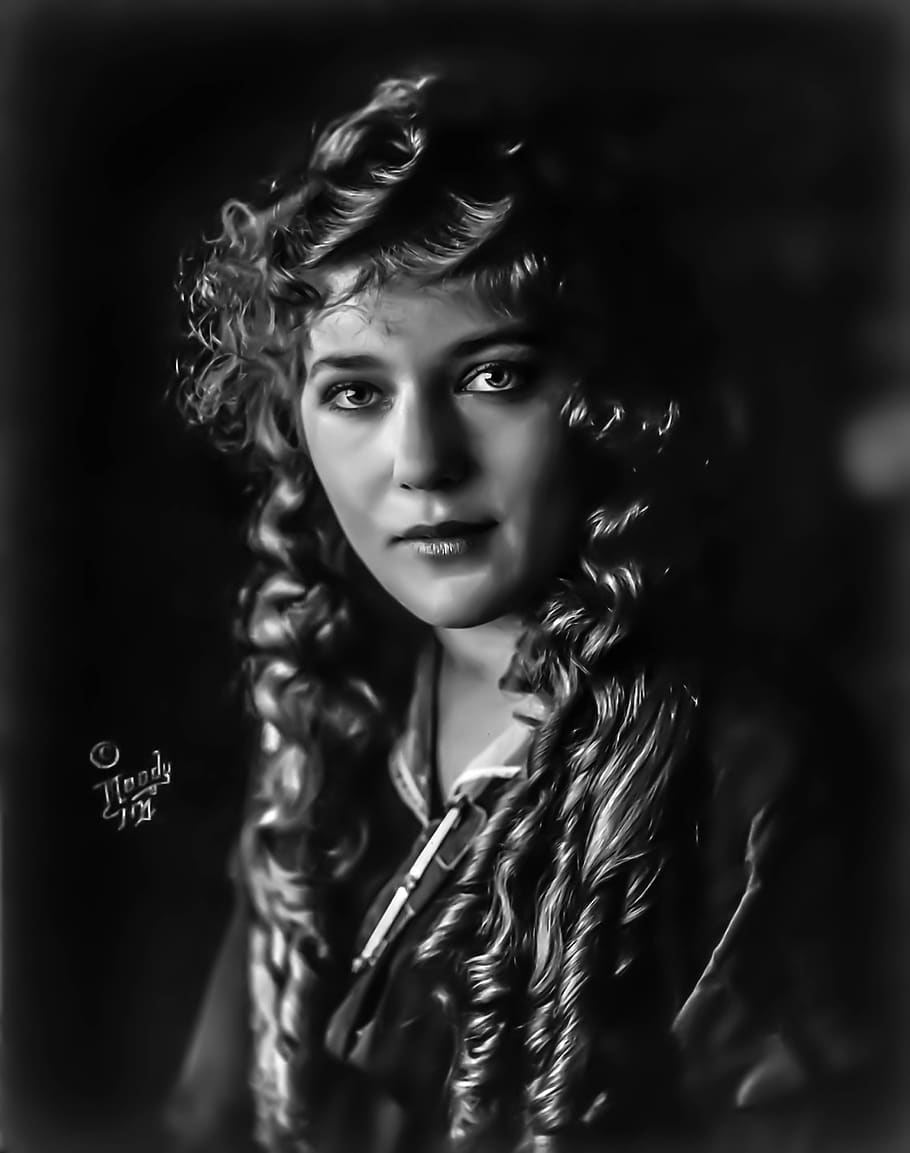 mary pickford - female, portrait, silent screen, hollywood actress, HD wallpaper