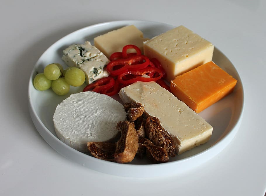 cheese, ostefad, cheese and fruit, refreshments, tapas, food HD wallpaper
