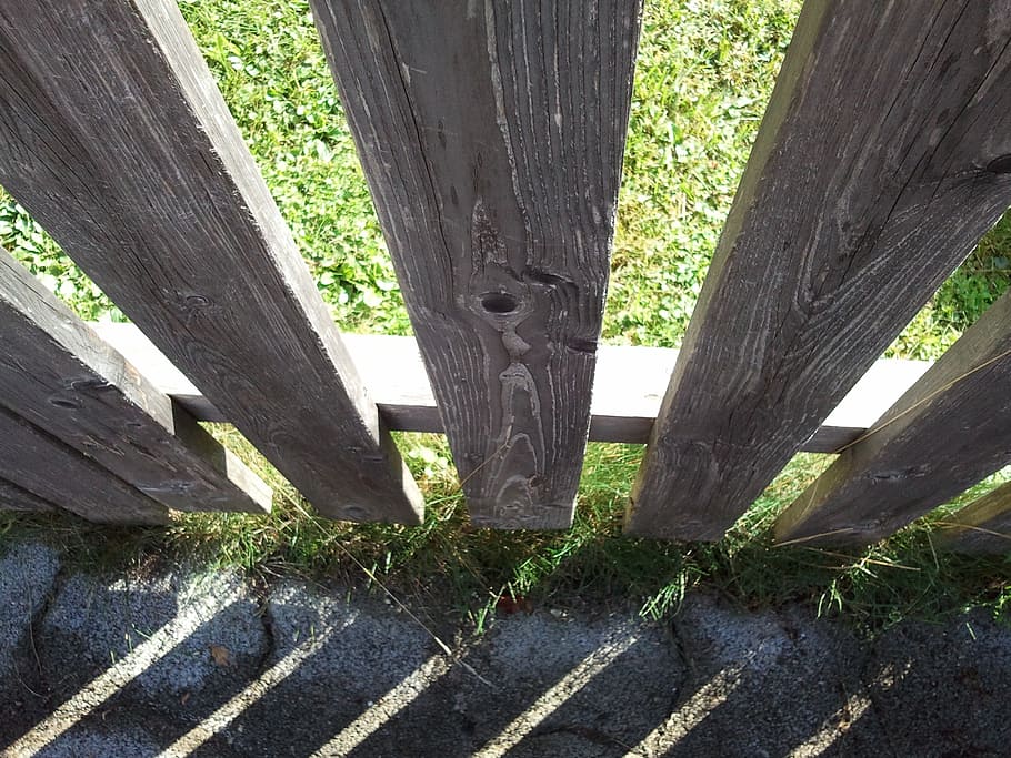fence, shadow, spring, garden, light, drop shadow, border, wood HD wallpaper