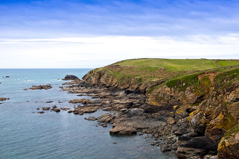 Landscape, Coast, Rock, Cornwall, Water, sea, nature, scenics HD wallpaper