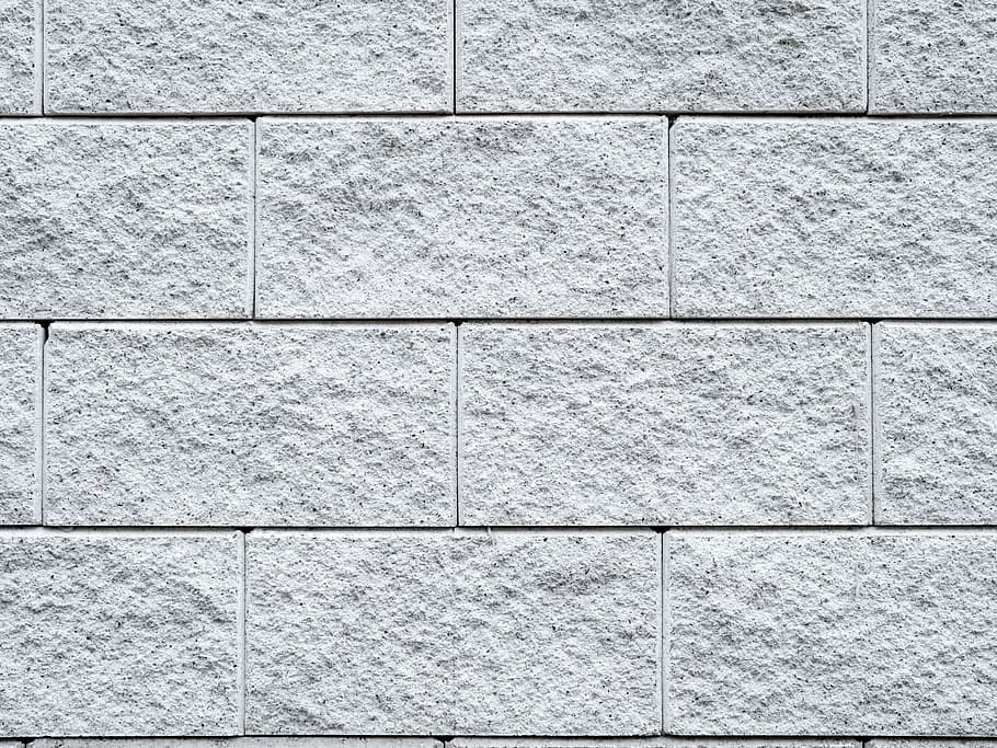 Wall texture., white concrete wall, brick, stone, pattern, repetition, HD wallpaper