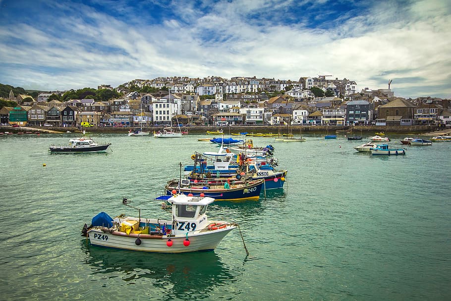 St Ives, Bay, Waterfront, England, the waterfront, nautical Vessel, HD wallpaper