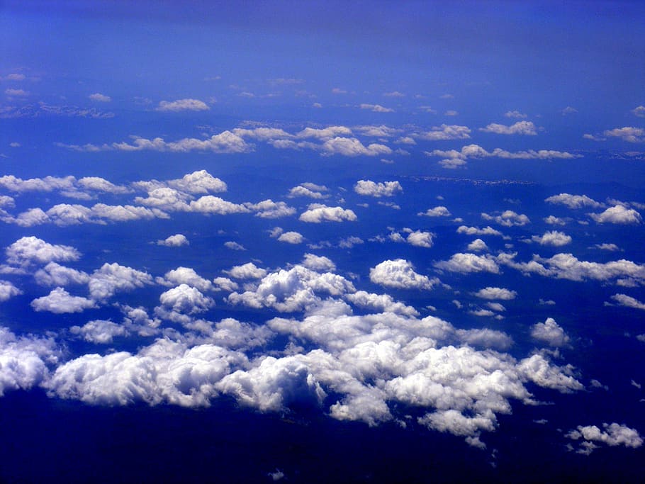 cloud, sky, day, blue, the haze, altitude, cloud - sky, beauty in nature HD wallpaper