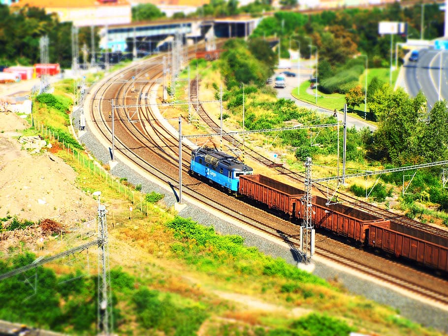 Train, Railway, Track, transportation, train - vehicle, railroad track HD wallpaper