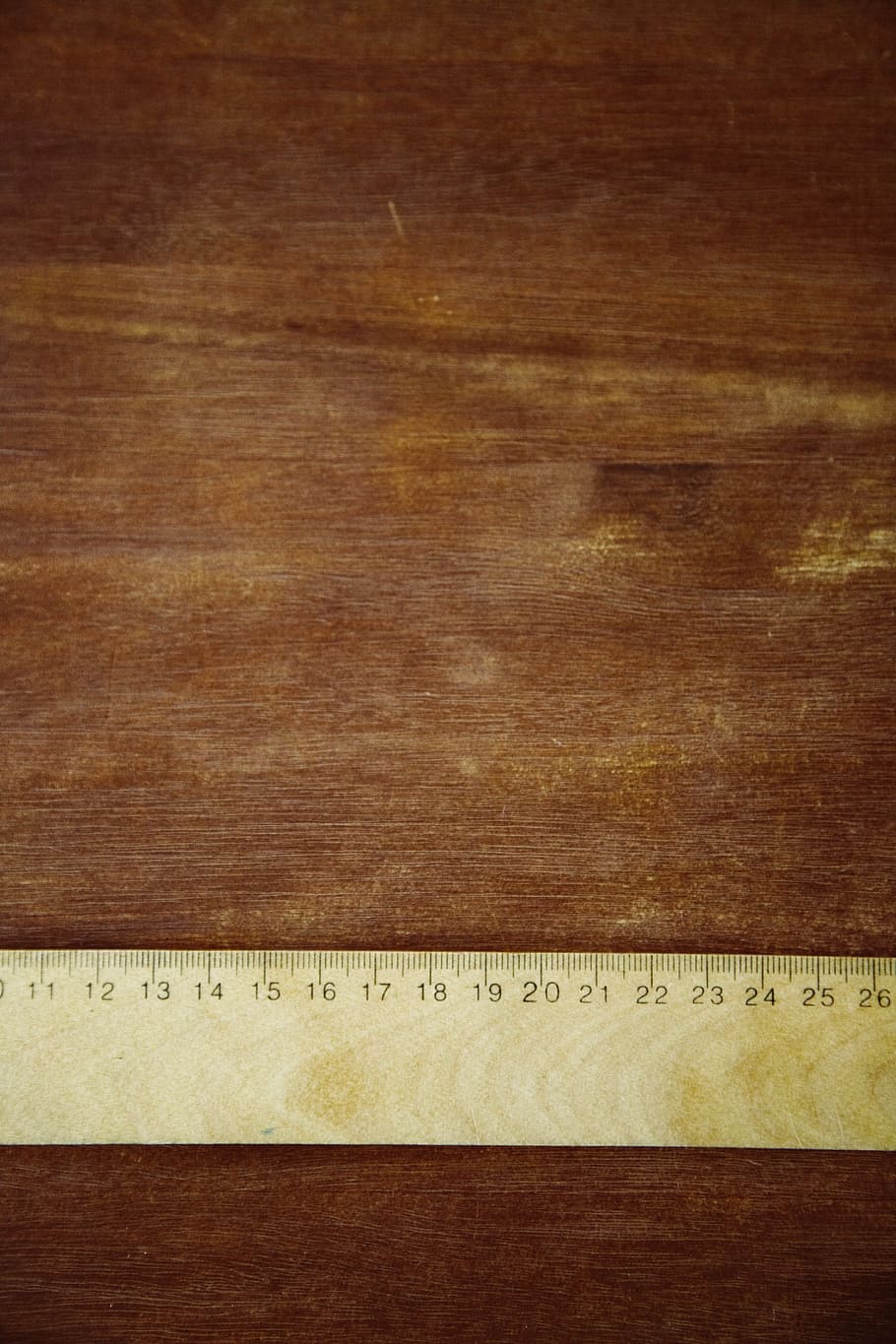beige ruler on brown wooden surface, measure, folding rule HD wallpaper