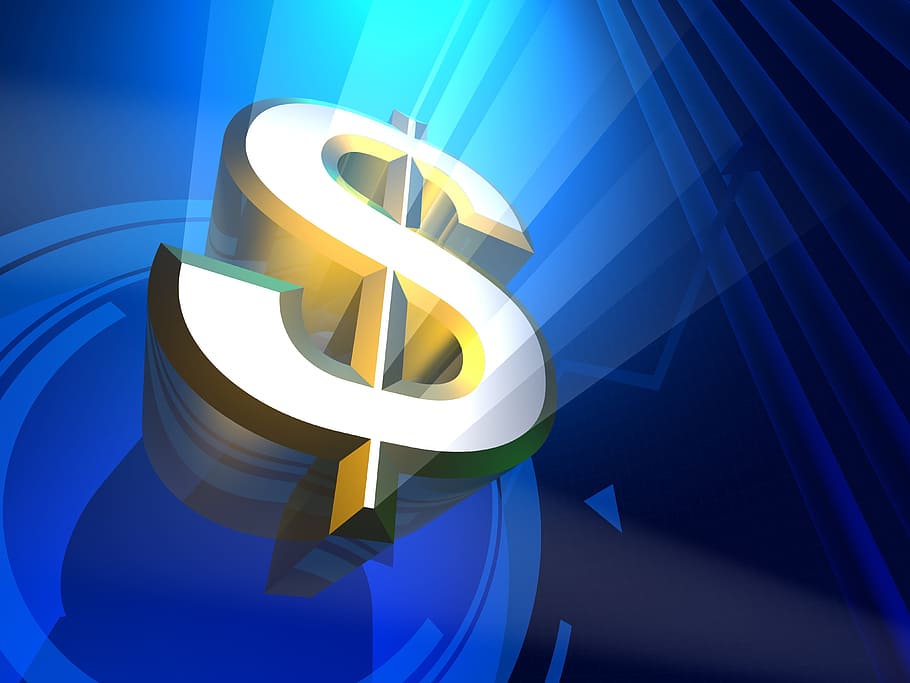 dollar sign illustration, symbol, money, currency, finance, business, HD wallpaper
